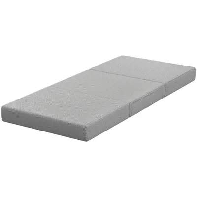 HOMCOM Saltea pliabilă 200 x 90 cm, 15 cm, saltea pliabilă, saltea de podea portabilă cu husă lavabilă, certificată Oeko-Tex | Aosom Romania