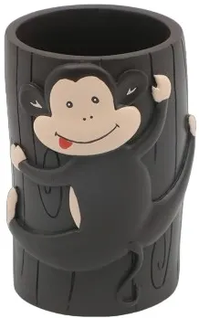 Suport pentru periuță de dinți pentru copii Inter Ceramic - Monkey, 6.3 x 10.5 cm