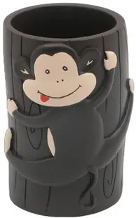 Suport pentru periuță de dinți pentru copii Inter Ceramic - Monkey, 6.3 x 10.5 cm