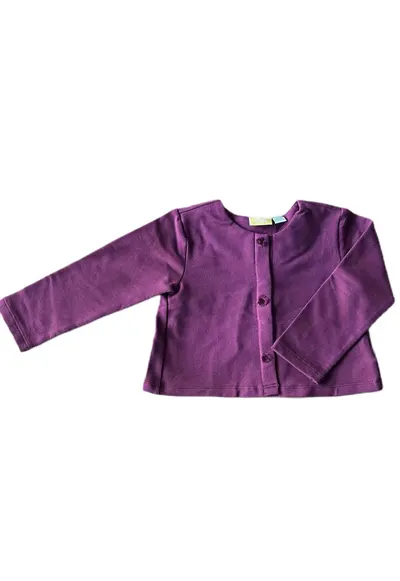 Pulover pentru copii bumbac/elastan - croiala clasica - maneci lungi - mov