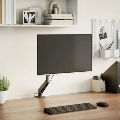 Gossi brat unic de monitor ecran de max 27 inci cu arc de gaz 10 kg
