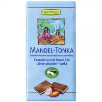 Ciocolata bio cu crema de migdale si tonka, 100g, Rapunzel