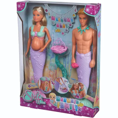 Set papusa sirena cu Kevin si bebelus, Steffi Love