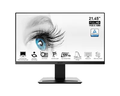 Monitor Consumer MSI Pro MP223, 21.5", 1920 x 1080 pixeli, Black, 2 ani Garantie