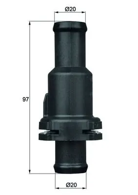 Termostat lichid racire (80 C, in carcasa) potrivit AUDI A6 C6, A6 C7, A8 D3; SEAT ALTEA, ALTEA XL, LEON, TOLEDO III; VW EOS, GOLF V, GOLF VI, JETTA III, PASSAT B6 2.0-6.0 05.03-09.18