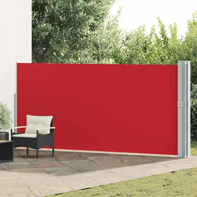 vidaXL Copertină laterală retractabilă de terasă, roșu, 170 x 1200 cm