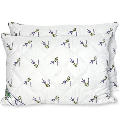 Set 2 Perne, 50x70cm, Lavanda, Microfibra, Alb