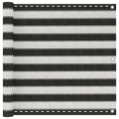 vidaXL Prelată pentru balcon din HDPE, 90 x 400 cm, antracit și alb