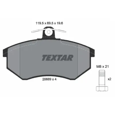 Set placute frana, frana disc TEXTAR 2066921