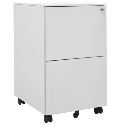 vidaXL Dulap dosare mobil, gri deschis, 39x45x67 cm, oțel