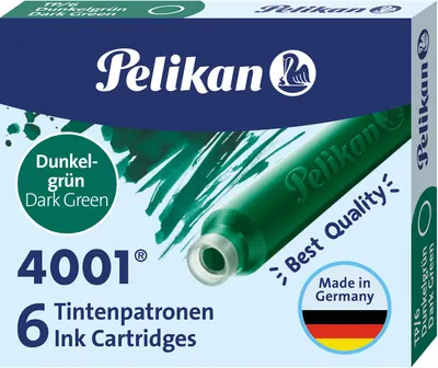 Cartușe cerneală Pelikan - Scurte, 6 buc., verde