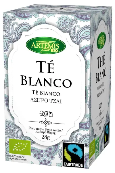 Ceai alb bio, 28 g, 20 plicuri filtrante, Artemis Bio