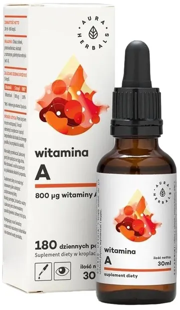 Vitamina A, picături, 30 ml, Aura Herbals