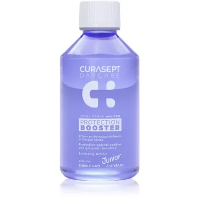 Curasept Daycare Protection Junior Booster apă de gură pentru copii 7-12 years Bubble Gum 250 ml