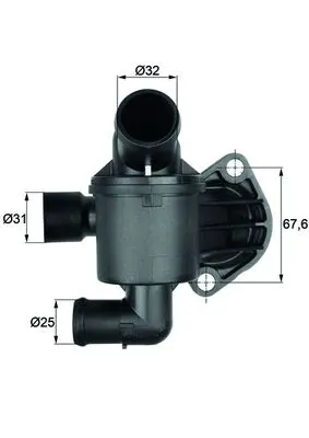 Termostat lichid racire (87 C, in carcasa) potrivit VW AMAROK, CRAFTER 30-35, CRAFTER 30-50 2.0D 09.10-05.22
