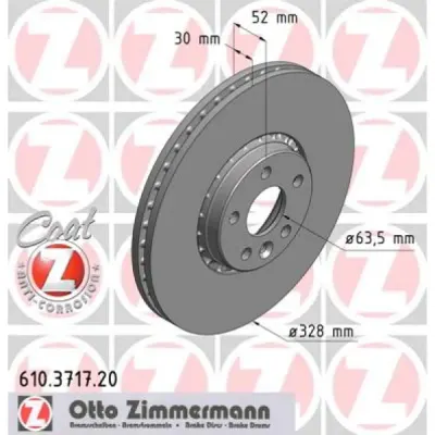 Disc frana ZIMMERMANN 610.3717.20
