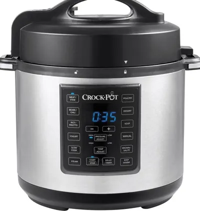 Multicooker Crock-Pot – Express, 1000W, 5.6 l, 8 programe , argintiu/negru