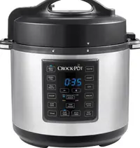Multicooker Crock-Pot – Express, 1000W, 5.6 l, 8 programe , argintiu/negru