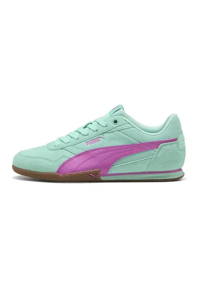 Pantofi sport Bella Donna de piele intoarsa - Turcoaz/Roz inchis
