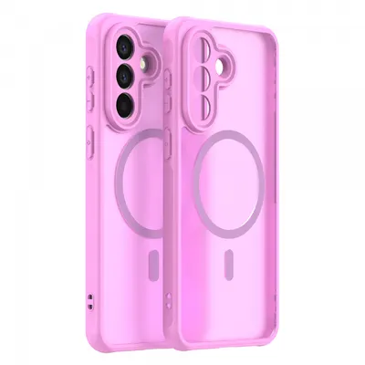 Husa MagSafe pentru Samsung Galaxy A57 5G, Techsuit, HaloFrost II, Roz