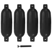Gossi bara de protectie barca, 4 buc., negru, 58,5x16,5 cm, pvc