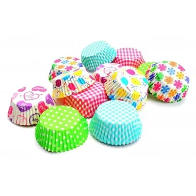 Hartii de Copt pentru Briose, 100 Bucati, Colorate