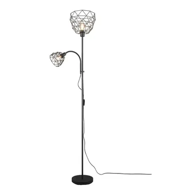 Lampadar negru cu abajur din metal (înălțime 180 cm) Haval – Reality