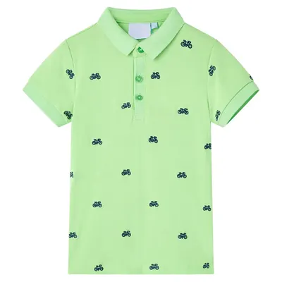 Tricou polo pentru copii, verde neon, 104