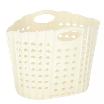 Cos de rufe pliabil Beige, cu doua manere robuste, dimensiune 42 x 24 x 29 cm