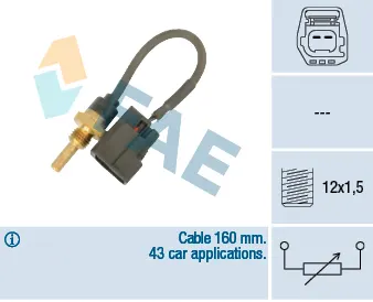 Senzor temperatura lichid racire (numar pini: 2, negru) VOLVO C70 I, S40 I, S60 I, S70, S80 I, V40, V70 I, V70 II, XC70 CROSS COUNTRY 1.6-2.4LPG intre 1995-2010