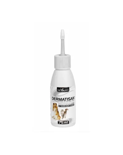 VET-AGRO Dermatisan Aurisal Silver Solutie pentru curatarea canalului auditiv caini/pisici 75 ml