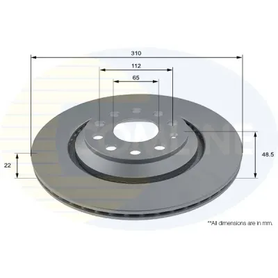 Disc frana COMLINE ADC1493V