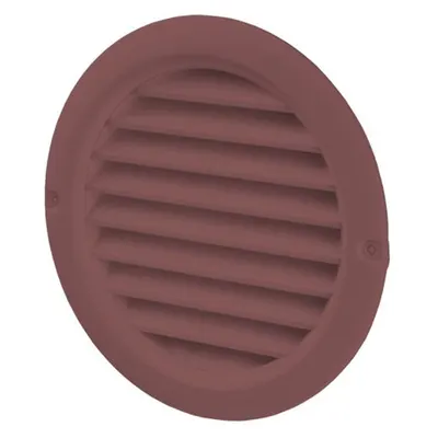 Grila PVC maro inchis, plasa antiinsecte, diam 100mm