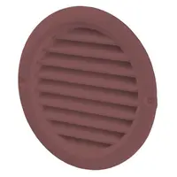 Grila PVC maro inchis, plasa antiinsecte, diam 100mm
