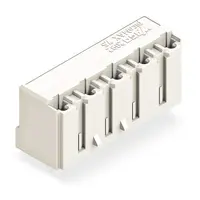 THT female header; 0.4 x 1.3 mm solder pin; straight; Pin spacing 7.5 mm; 3-pole; light gray