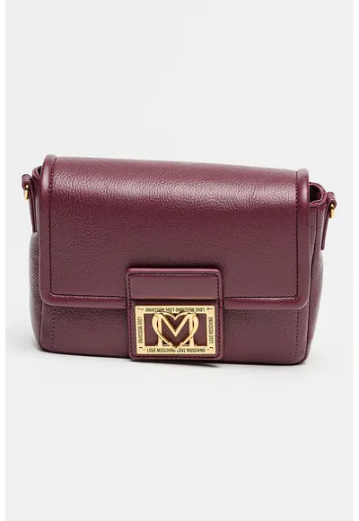 Geanta crossbody de piele ecologica cu bareta detasabila si ajustabila - Violet tyrian