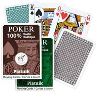 Cărți de joc Piatnik - poker 100% plastic, maro