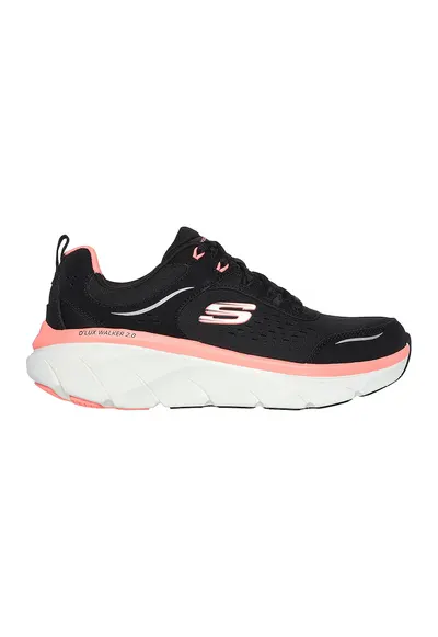 Pantofi sport cu talpa wedge D'Lux Walker 2.0-Daisy Doll - Negru/Roz somon