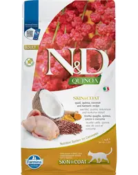 FARMINA N&D Cat Quinoa Skin&Coat Herring hrana uscata pentru pisici cu quinoa si prepelita 1,5 kg