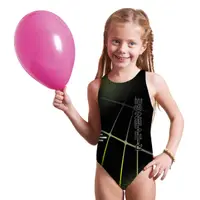 Costum de baie pentru fete Spider verde