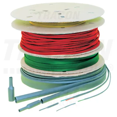 Tub termocontractabil subtire,contractie 2:1,negru,pe tambur ZS048-D 4,8/2,4mm, POLIOLEFIN