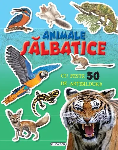 Mai caută și lipește - Animale sălbatice - Paperback