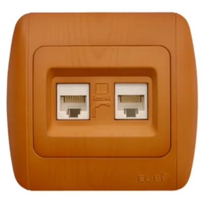 Zirve Priza UTP 2xRJ45 Cat6E ST Zirve Stejar
