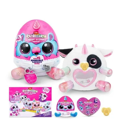 Jucarie Engros surpriza de plus, Rainbocorns , Unicorn curcubeu adopta animalut