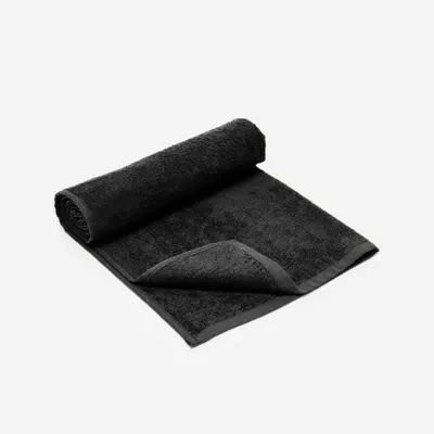 Prosop din bumbac fitness 90x50 cm Negru