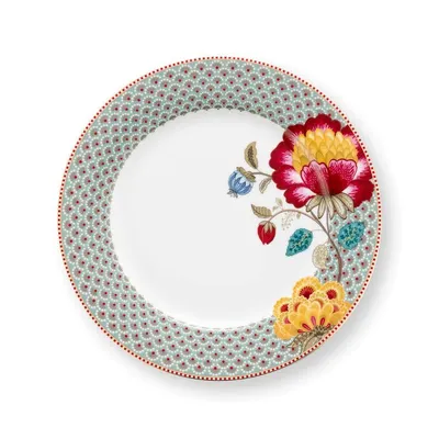 Farfurie din porțelan, Pip Studio, Blue, 26.5 cm, colecția Blooming Tales