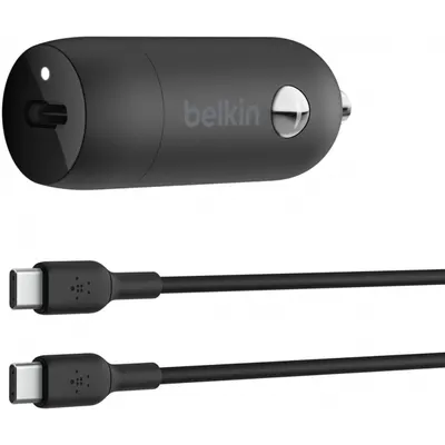 Incarcator Auto Cu Cablu USB-C Belkin BoostCharge, 30W, 3A, 1 x USB-C, Negru CCA004bt1MBK-B6
