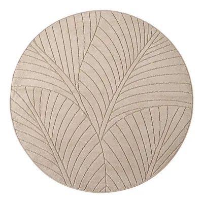 Covor pentru exterior și interior bej rotund ø 160 cm Nova 1203 – Ayyildiz Carpets