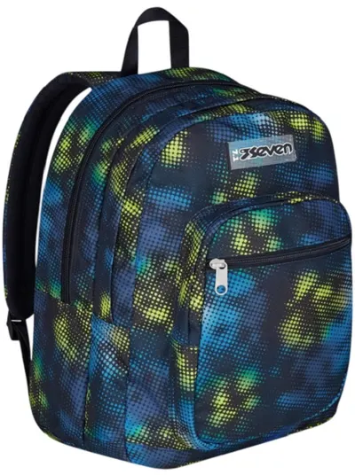 Ghiozdan școlar Seven Freethink - Acid Green, 34 l