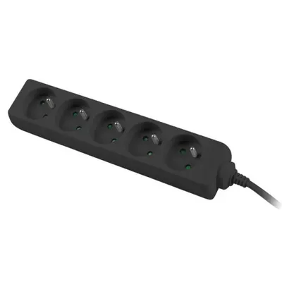 Prelungitor Lanberg 1.5m, 5 prize negru PS0-05E-0150-BK